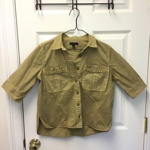 J Crew Tan Jacket/Button Down, 6